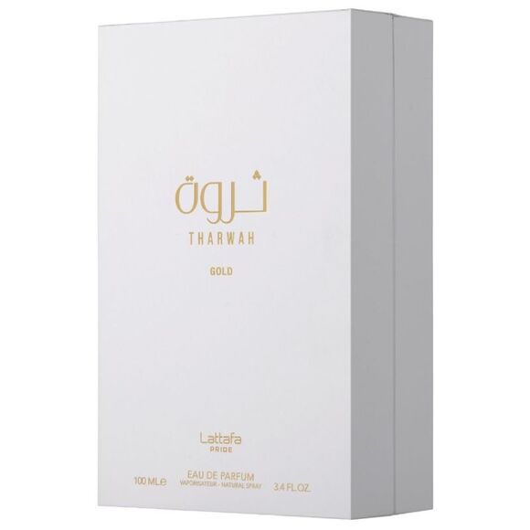Lattafa THARWAH GOLD  3.4 oz / 100 ml Eau De Parfum Spray - Unisex - New - Picture 2 of 4